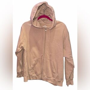 Hollister Tan Zip-Up Hoodie
